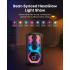 Anker soundcore Rave 3S AI Party Speaker with 2 Wireless Microphones, 200W Sound, AI Vocal Removal, Reverb, Light Show, 12H Playtime, Portable Bluetooth PA System for Home, Party, or Backyard - Black
